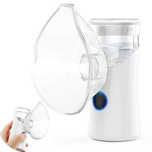 Portable Mesh Nebulizer Handheld, One Touch Operation, No Noise, High Nebulization Rate, Personal Inhalers For Breathing Problems Lightweight, Travel Friendly Nebulizer For Adults & Kids