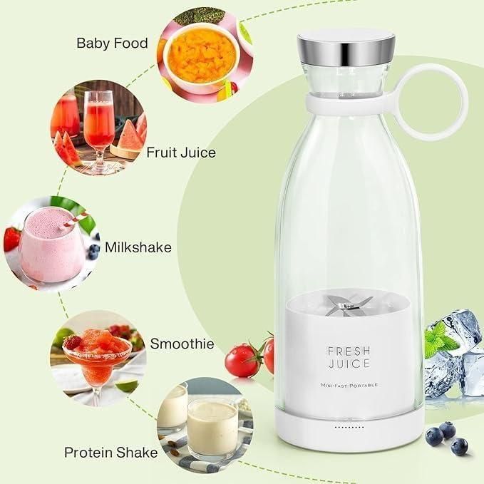 Portable Juicer Blenders For Smoothies And Juices USB Rechargeable Mini Juicer Bottle Blender Shake Maker Travel Juice Maker for Fruits