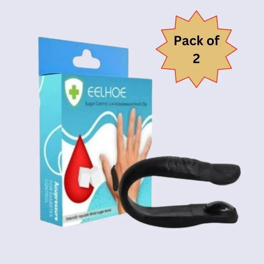 Sugar Control Acupressure Clip for Diabetics | Sugar Control Clip LI4 Acupressure Point Clip Relief for Headaches, Tension & Blood Sugar Management | (Pack of 2)