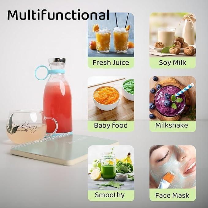 Portable Juicer Blenders For Smoothies And Juices USB Rechargeable Mini Juicer Bottle Blender Shake Maker Travel Juice Maker for Fruits