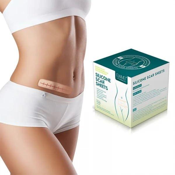 Scar Removal Tape Scar Removal Sheet Strips for C-Section, Acne Scars, Tummy Tuck, Keloid and Surgical Scars, Reusable Medical Grade Silicone Scar Tape, Get Scars Away Painless