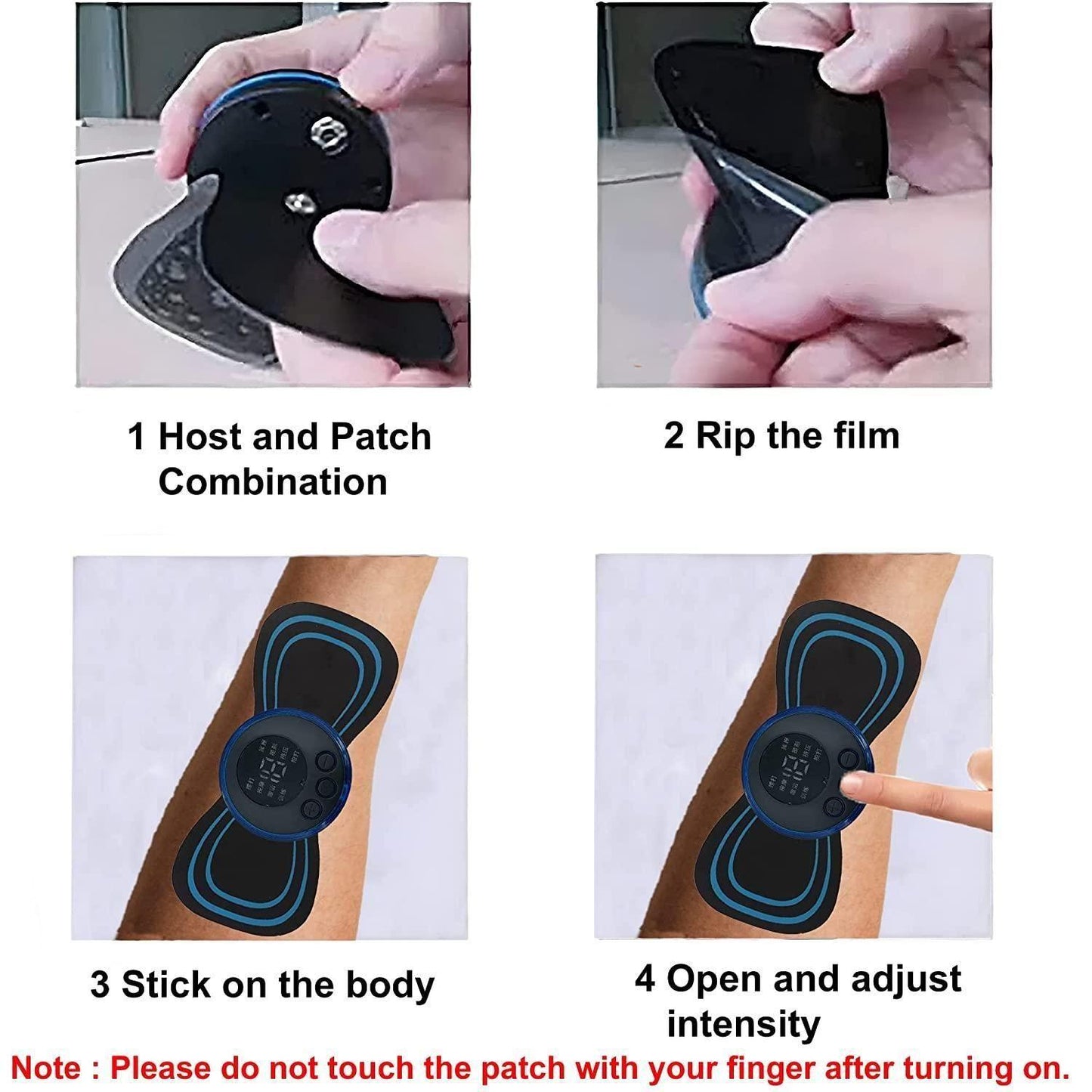 Mini Butterfly Massager – Portable Wireless Pain Relief & Muscle Relaxation for Neck, Back, Shoulders, Legs & Feet – 8 Modes & 19 Strength Levels – Electric Body Massager for Blood Circulation