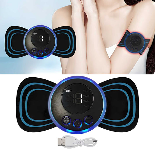 Mini Butterfly Massager – Portable Wireless Pain Relief & Muscle Relaxation for Neck, Back, Shoulders, Legs & Feet – 8 Modes & 19 Strength Levels – Electric Body Massager for Blood Circulation