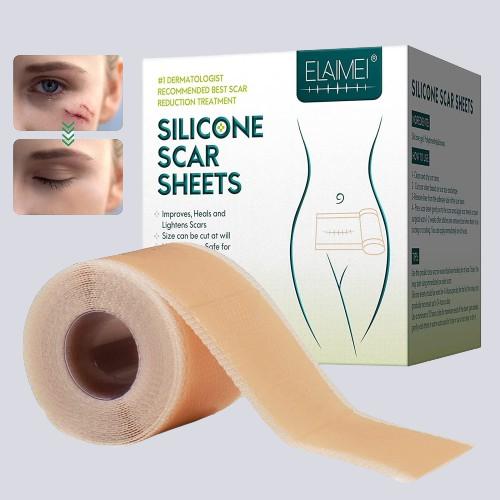 Scar Removal Tape Scar Removal Sheet Strips for C-Section, Acne Scars, Tummy Tuck, Keloid and Surgical Scars, Reusable Medical Grade Silicone Scar Tape, Get Scars Away Painless