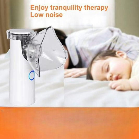 Portable Mesh Nebulizer Handheld, One Touch Operation, No Noise, High Nebulization Rate, Personal Inhalers For Breathing Problems Lightweight, Travel Friendly Nebulizer For Adults & Kids